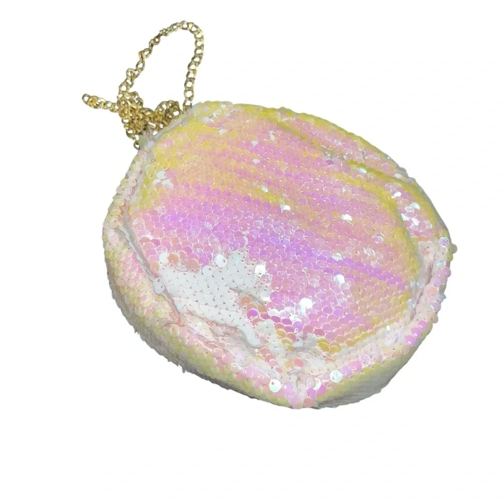 Ty beanie sequins pink cat purse crossbody bag gold chain y2k